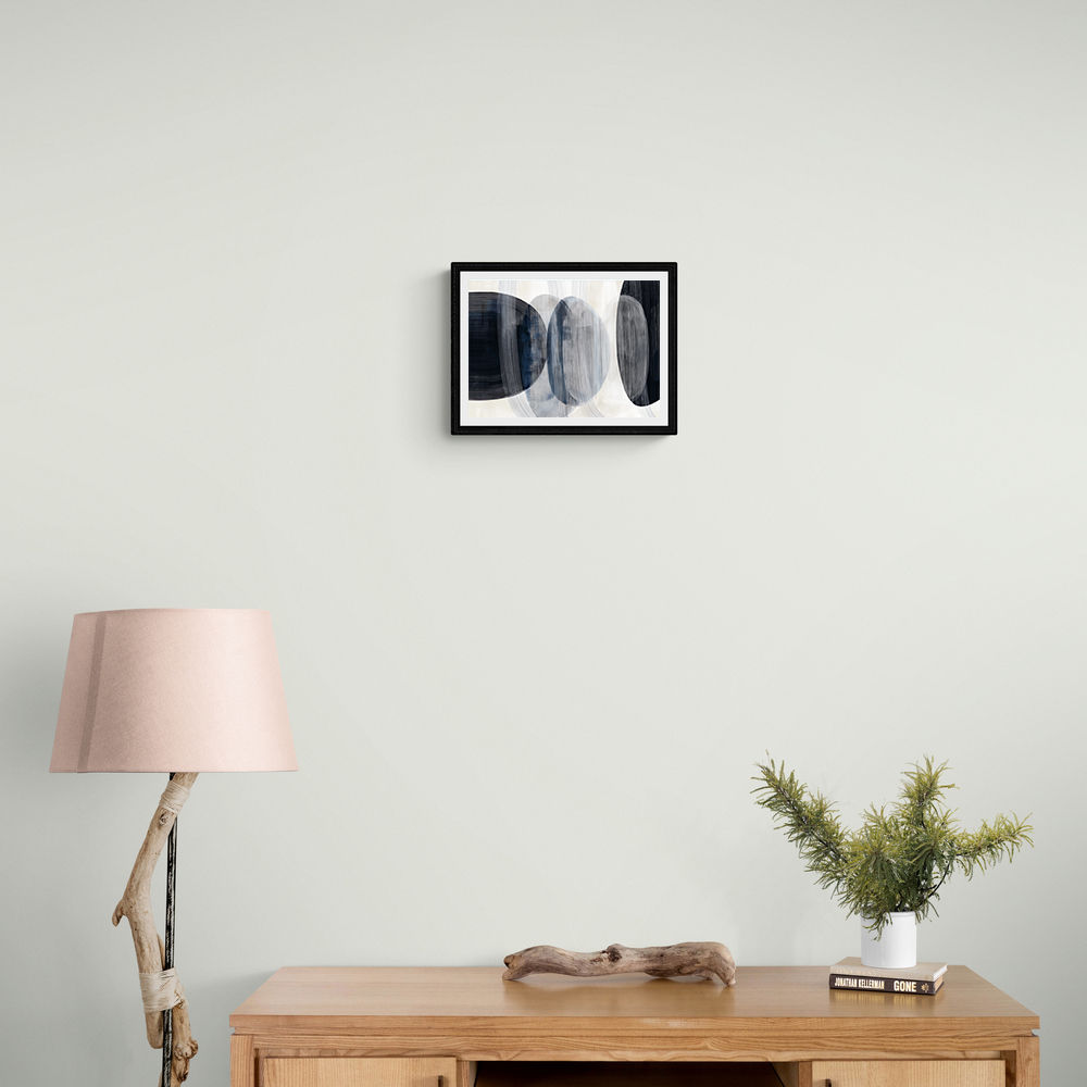 Abstract Minimalist Landscape Artwork With Overlapping Ovals 7