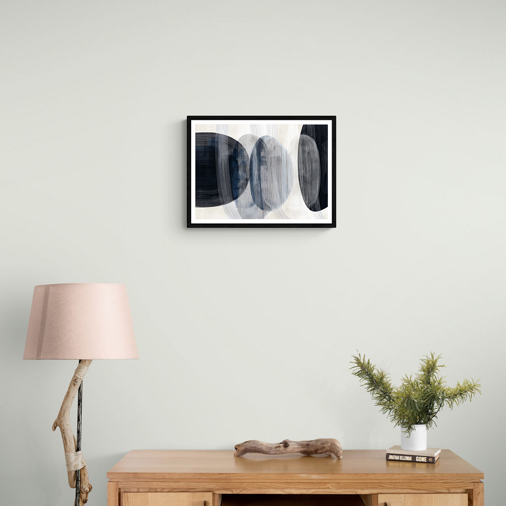 Abstract Minimalist Landscape Artwork With Overlapping Ovals 7