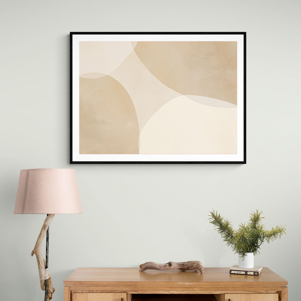 Minimalist Abstract Art Featuring Large Soft Edged  65