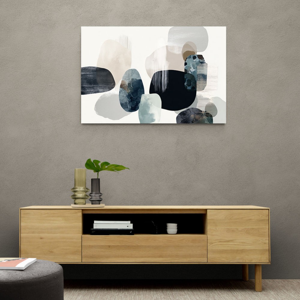 Minimalist Abstract Collage With Overlapping Organic Shapes 15