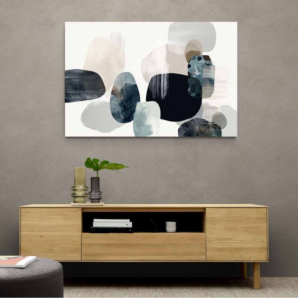 Minimalist Abstract Collage With Overlapping Organic Shapes 15