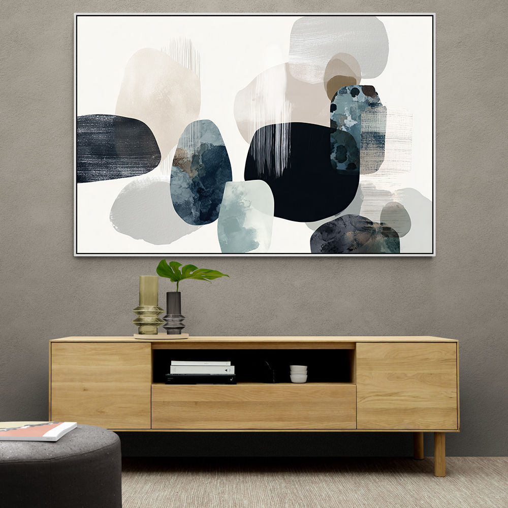 Minimalist Abstract Collage With Overlapping Organic Shapes 15