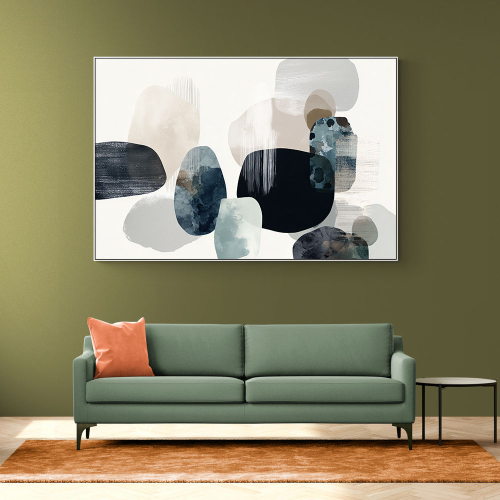 Minimalist Abstract Collage With Overlapping Organic Shapes 15