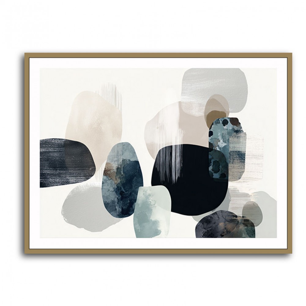 Minimalist Abstract Collage With Overlapping Organic Shapes 15