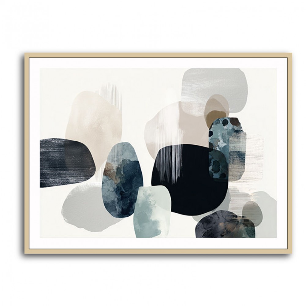 Minimalist Abstract Collage With Overlapping Organic Shapes 15