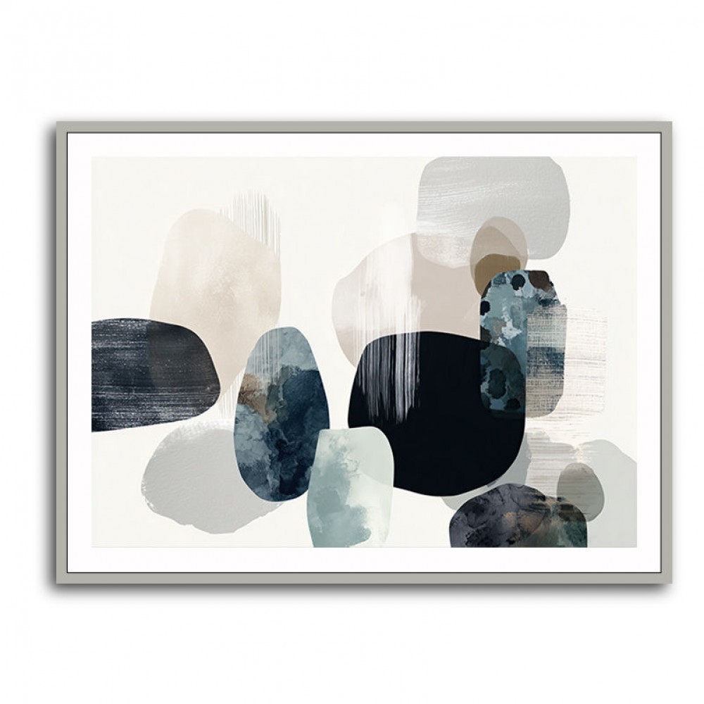 Minimalist Abstract Collage With Overlapping Organic Shapes 15
