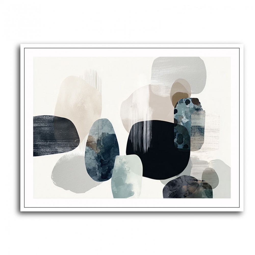 Minimalist Abstract Collage With Overlapping Organic Shapes 15