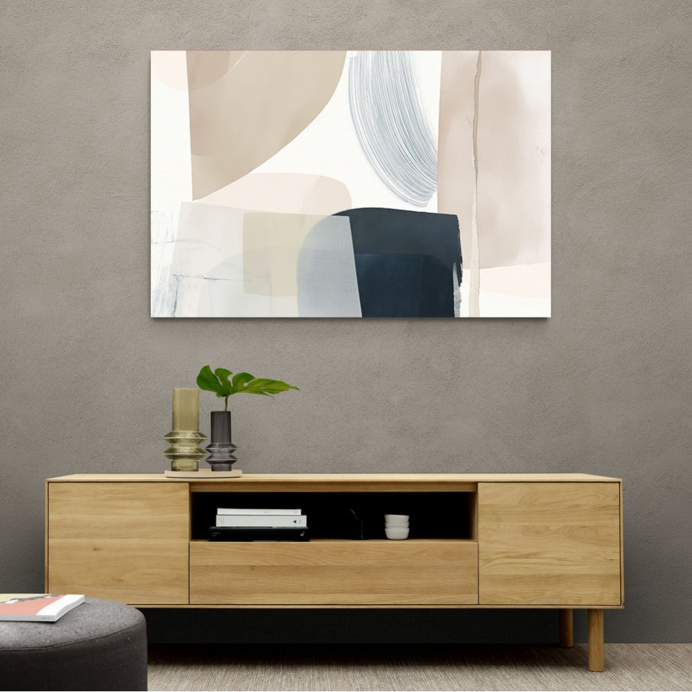 Minimalist Abstract Collage With Overlapping Organic Shapes 26