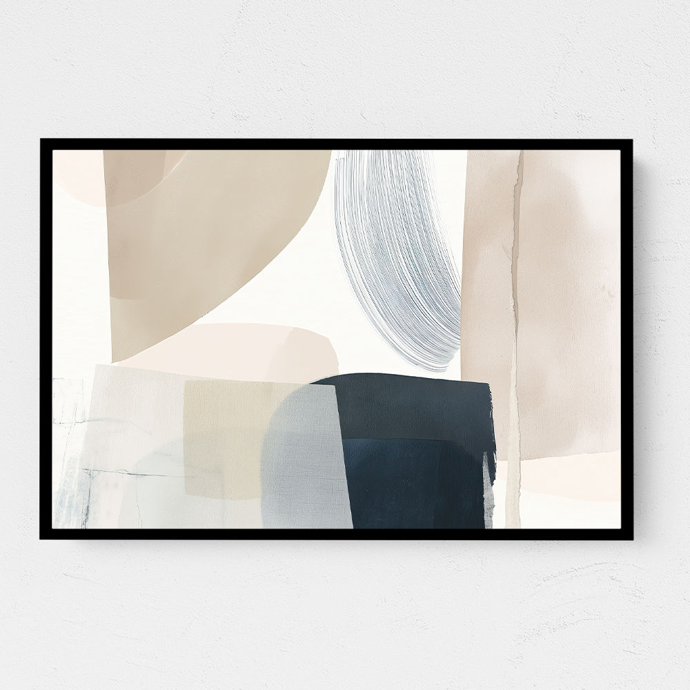 Minimalist Abstract Collage With Overlapping Organic Shapes 26