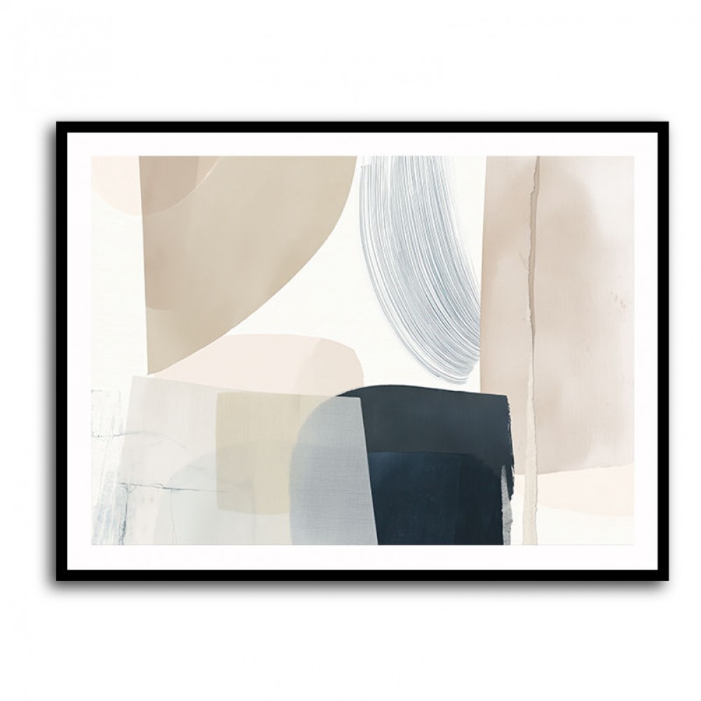 Minimalist Abstract Collage With Overlapping Organic Shapes 26