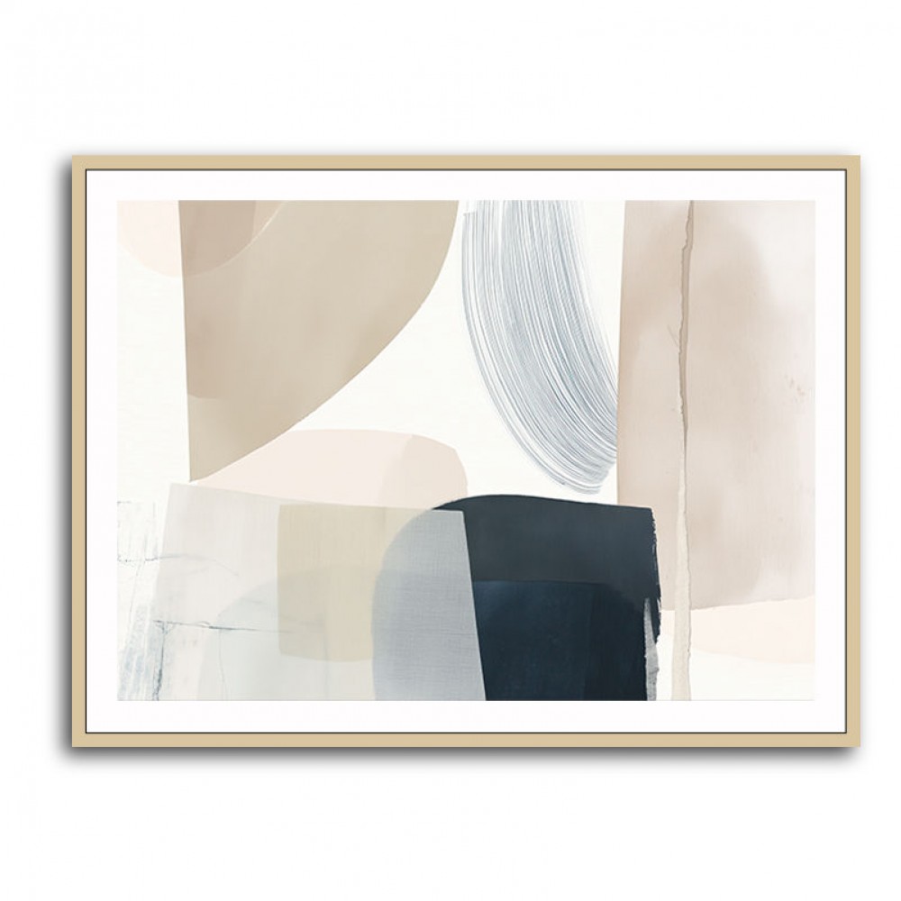 Minimalist Abstract Collage With Overlapping Organic Shapes 26