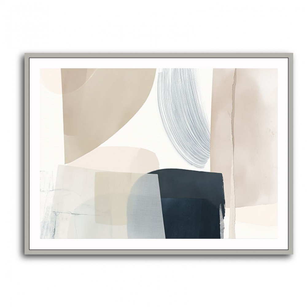 Minimalist Abstract Collage With Overlapping Organic Shapes 26