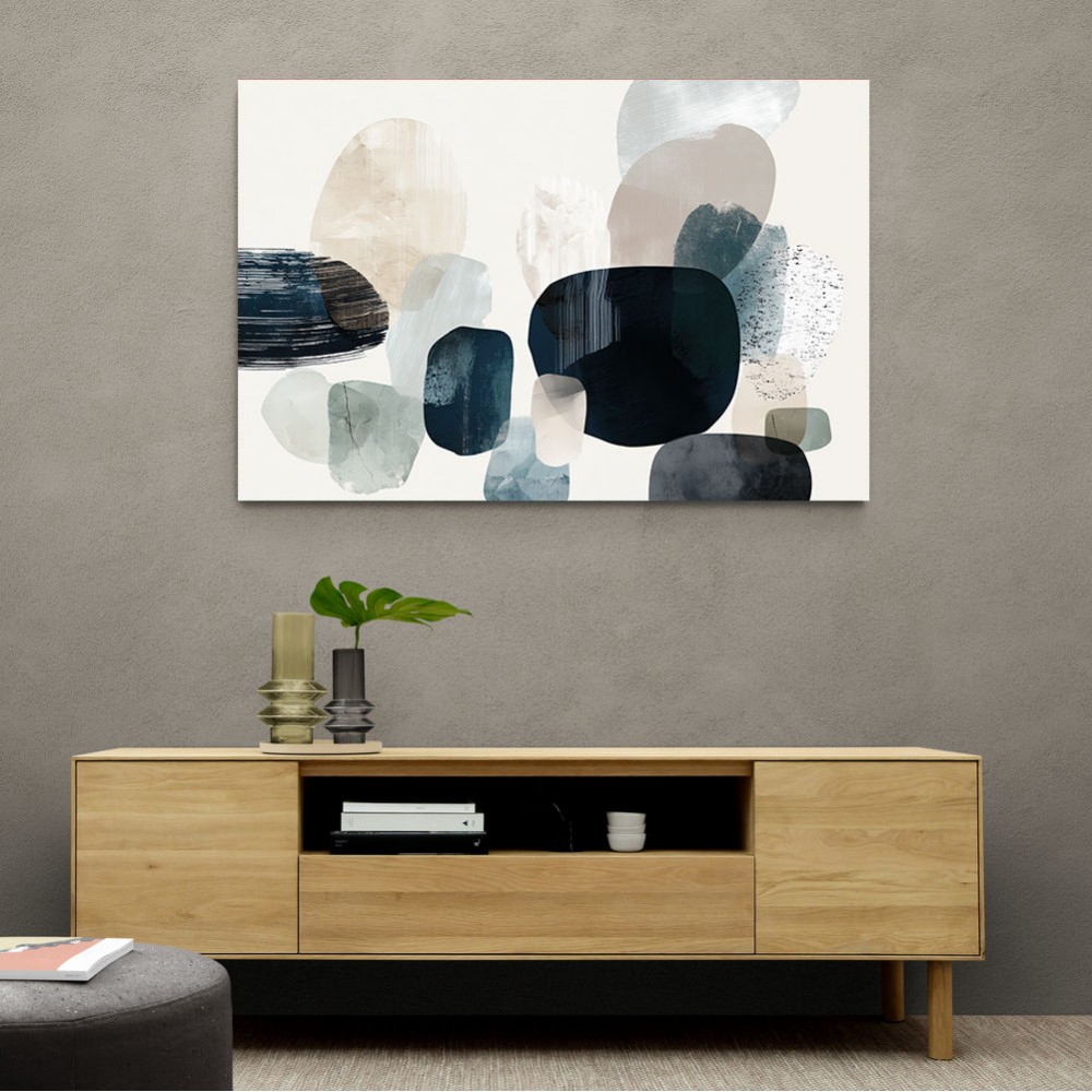 Minimalist Abstract Collage With Overlapping Organic Shapes 36