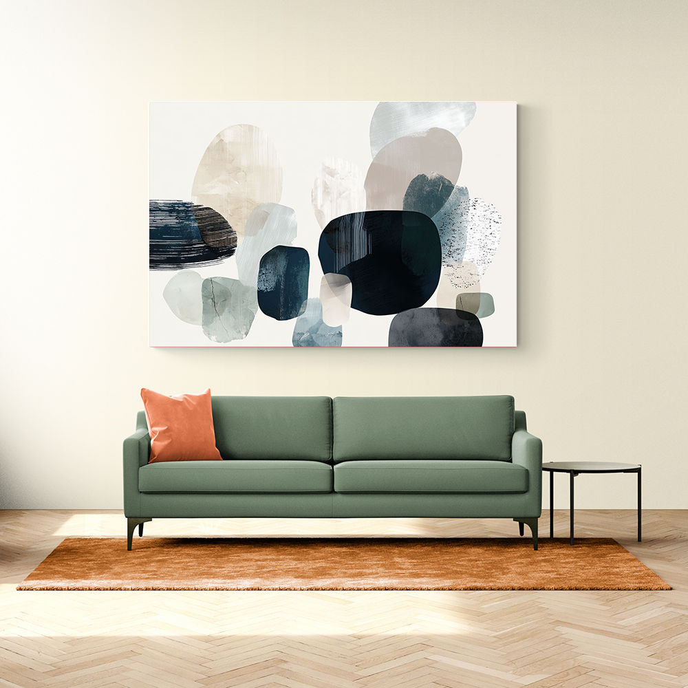 Minimalist Abstract Collage With Overlapping Organic Shapes 36