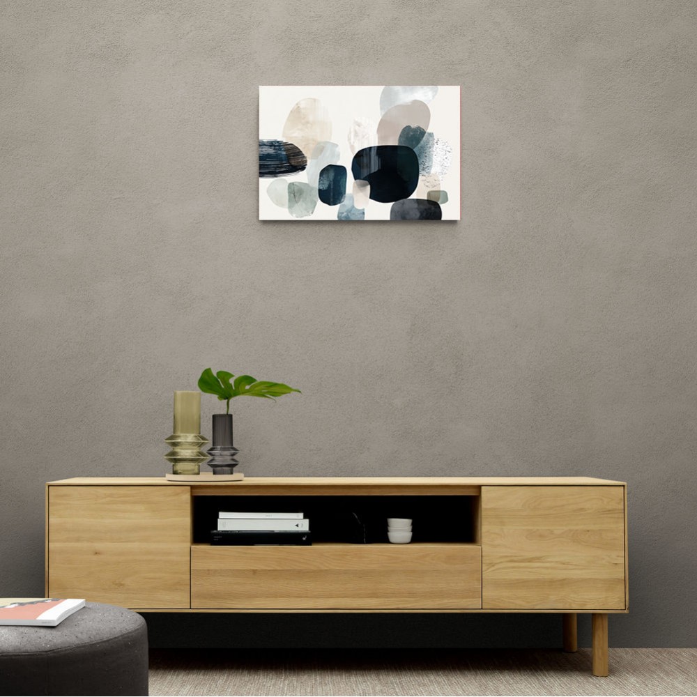 Minimalist Abstract Collage With Overlapping Organic Shapes 36