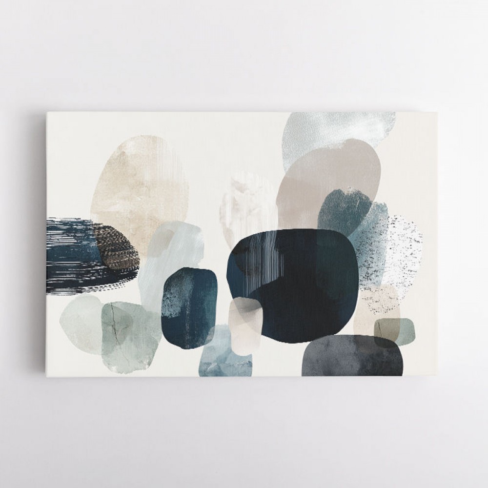 Minimalist Abstract Collage With Overlapping Organic Shapes 36