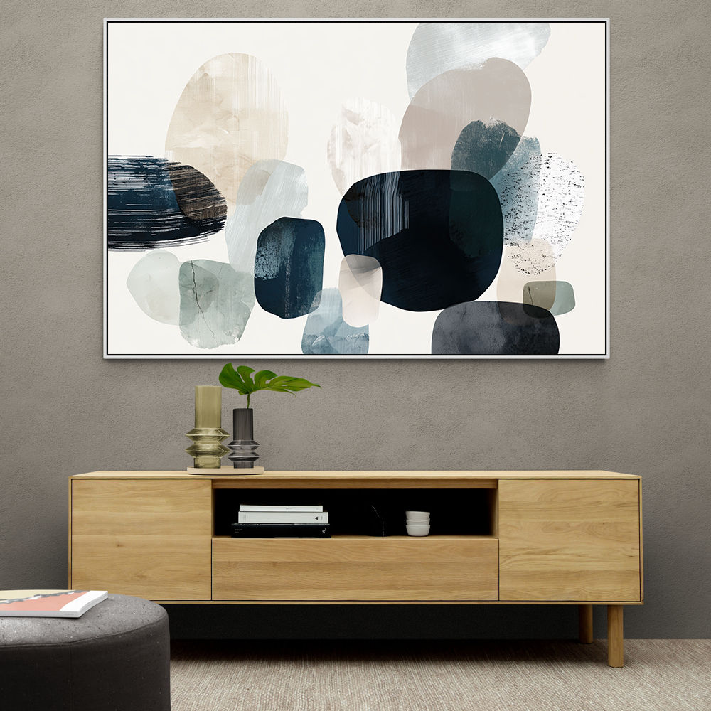 Minimalist Abstract Collage With Overlapping Organic Shapes 36