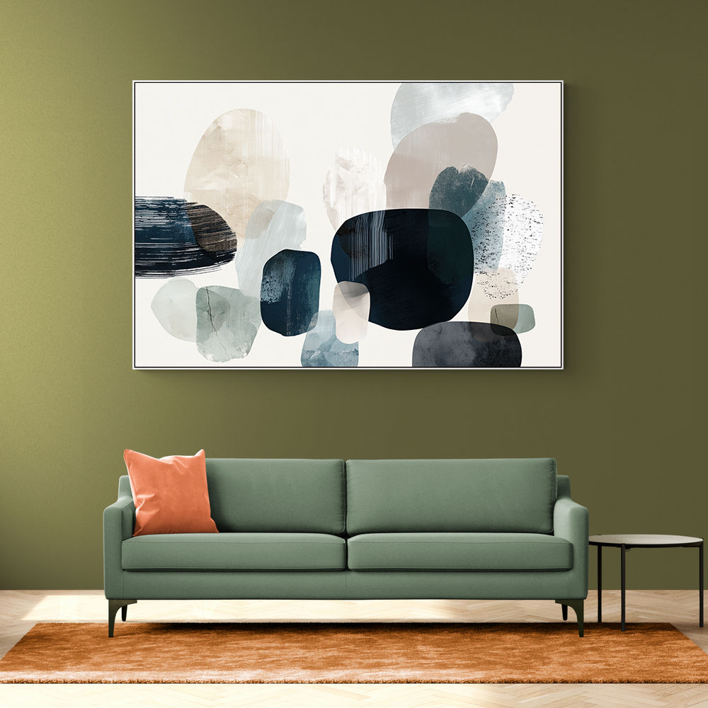 Minimalist Abstract Collage With Overlapping Organic Shapes 36