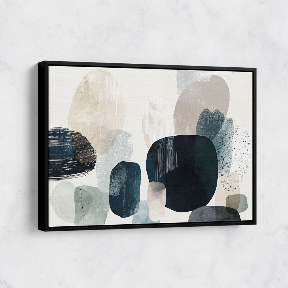 Minimalist Abstract Collage With Overlapping Organic Shapes 36