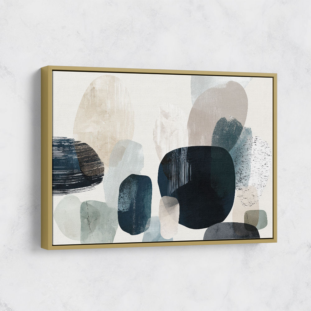 Minimalist Abstract Collage With Overlapping Organic Shapes 36