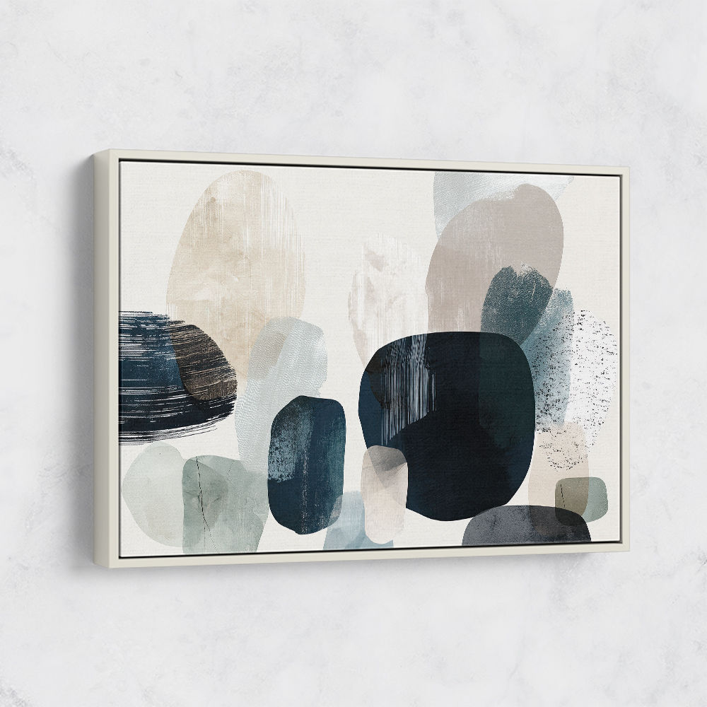 Minimalist Abstract Collage With Overlapping Organic Shapes 36