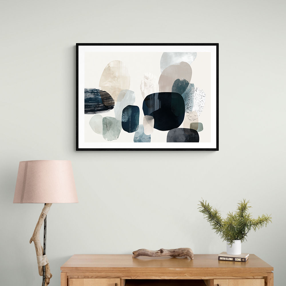Minimalist Abstract Collage With Overlapping Organic Shapes 36