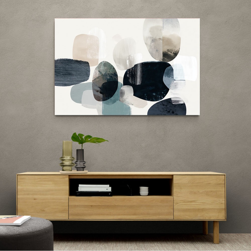 Minimalist Abstract Collage With Overlapping Organic Shapes 45
