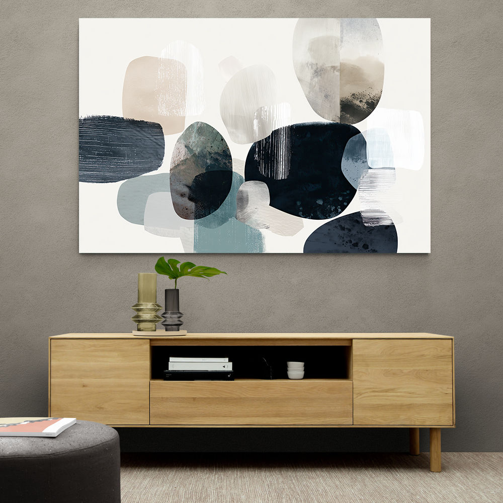 Minimalist Abstract Collage With Overlapping Organic Shapes 45