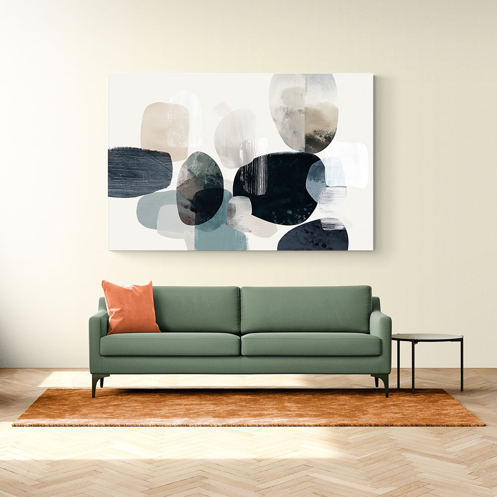 Minimalist Abstract Collage With Overlapping Organic Shapes 45