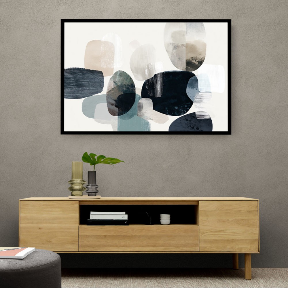 Minimalist Abstract Collage With Overlapping Organic Shapes 45