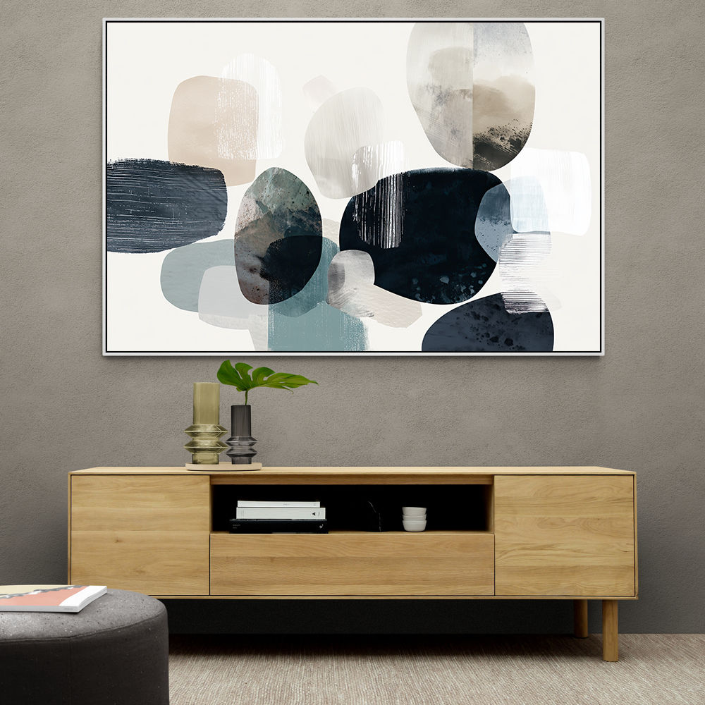 Minimalist Abstract Collage With Overlapping Organic Shapes 45
