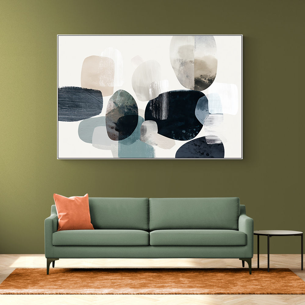 Minimalist Abstract Collage With Overlapping Organic Shapes 45
