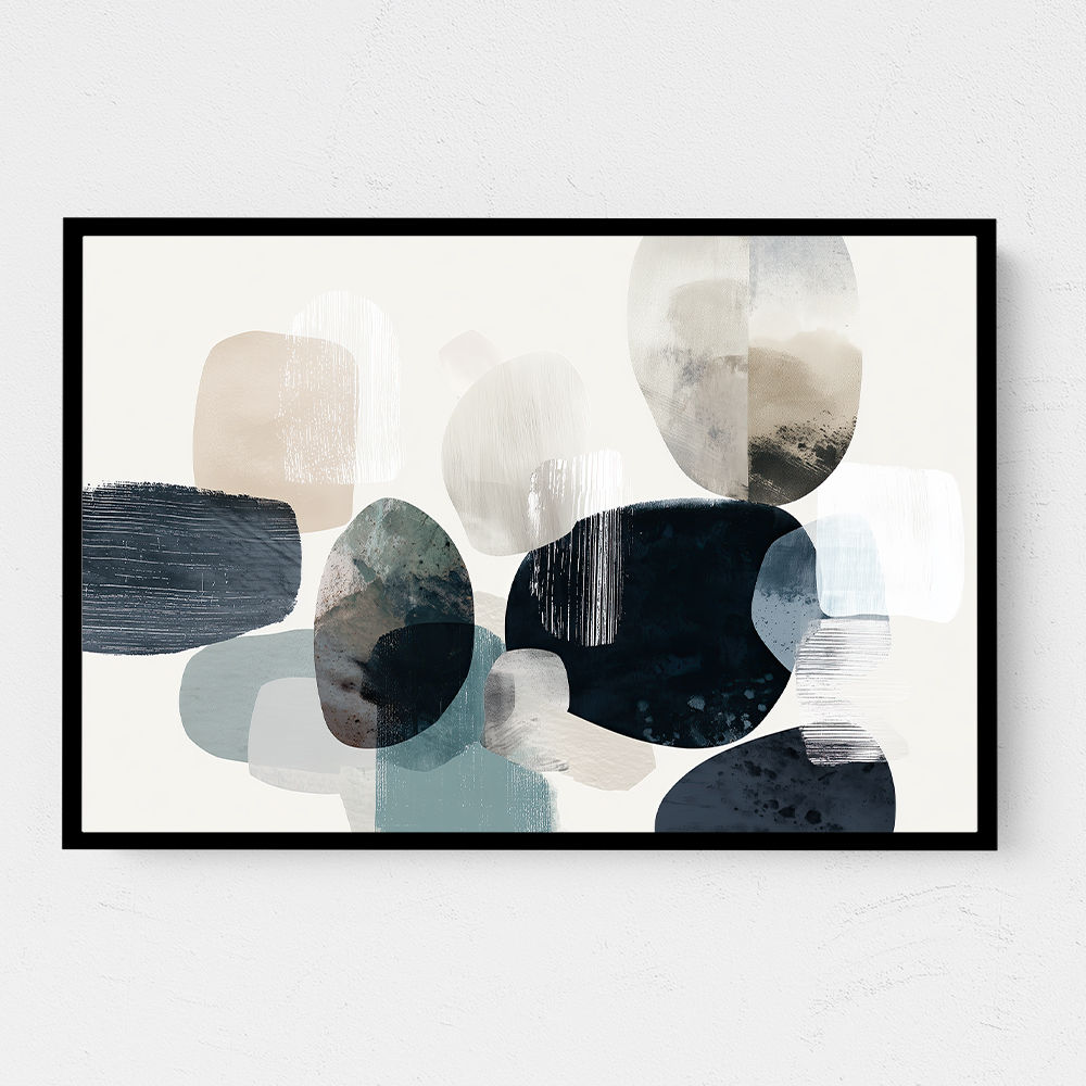 Minimalist Abstract Collage With Overlapping Organic Shapes 45