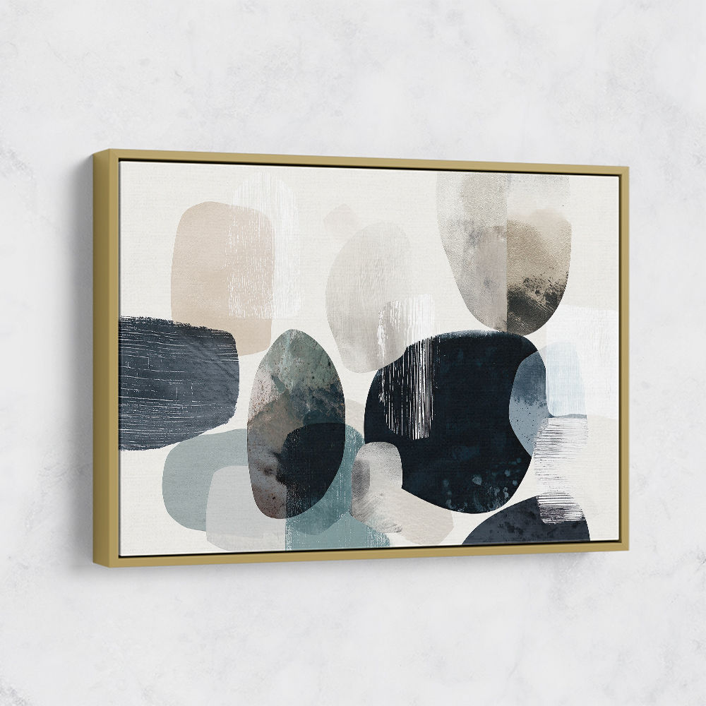 Minimalist Abstract Collage With Overlapping Organic Shapes 45