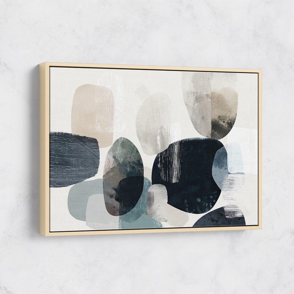 Minimalist Abstract Collage With Overlapping Organic Shapes 45