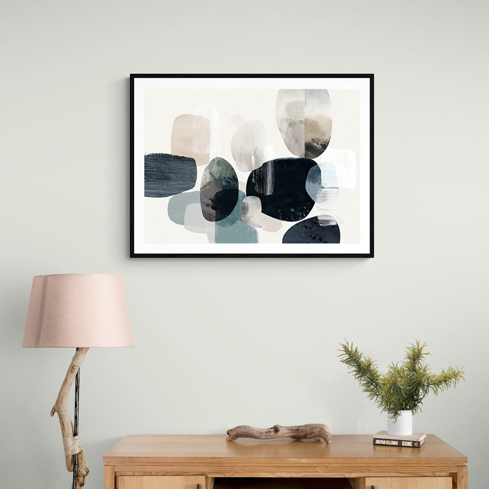 Minimalist Abstract Collage With Overlapping Organic Shapes 45