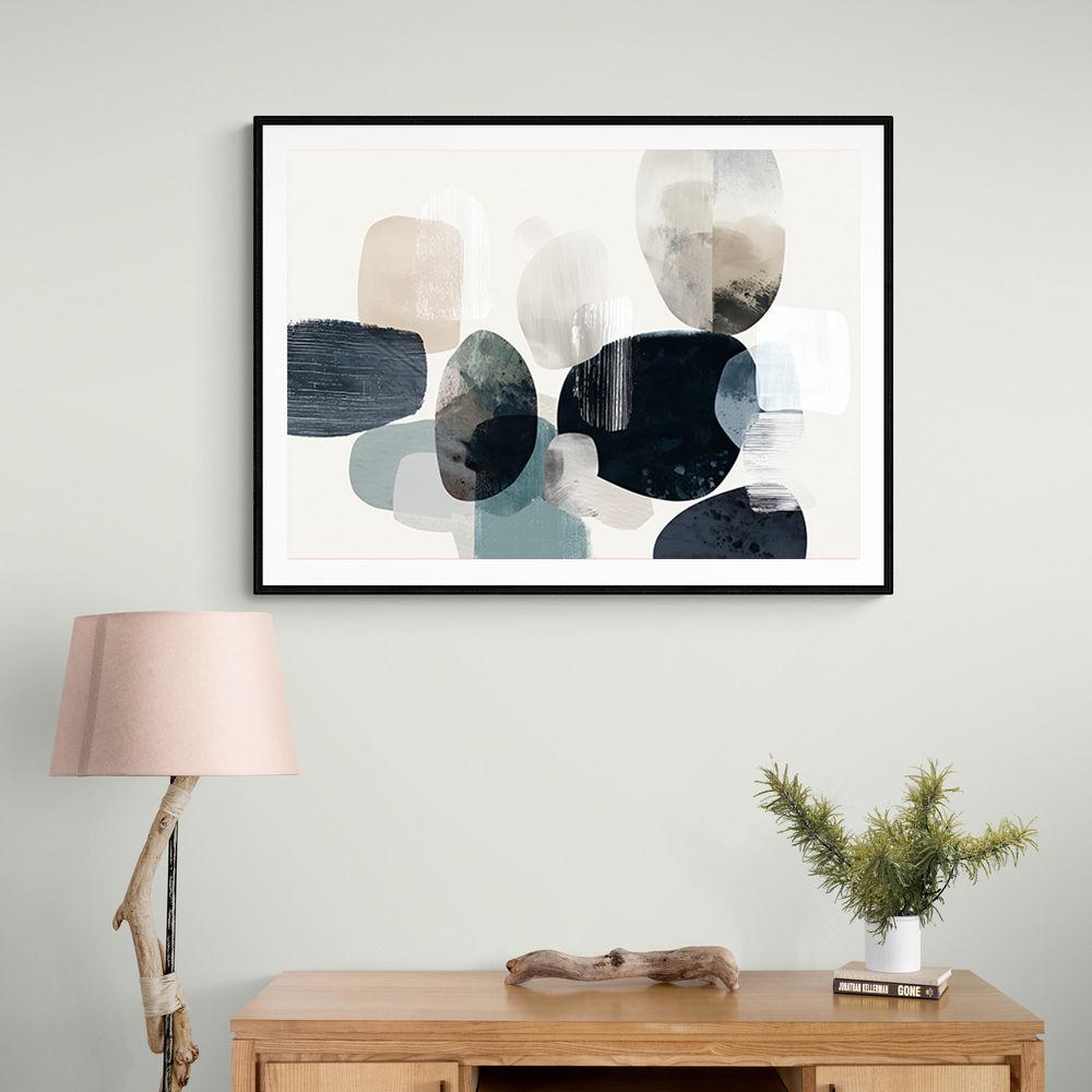 Minimalist Abstract Collage With Overlapping Organic Shapes 45