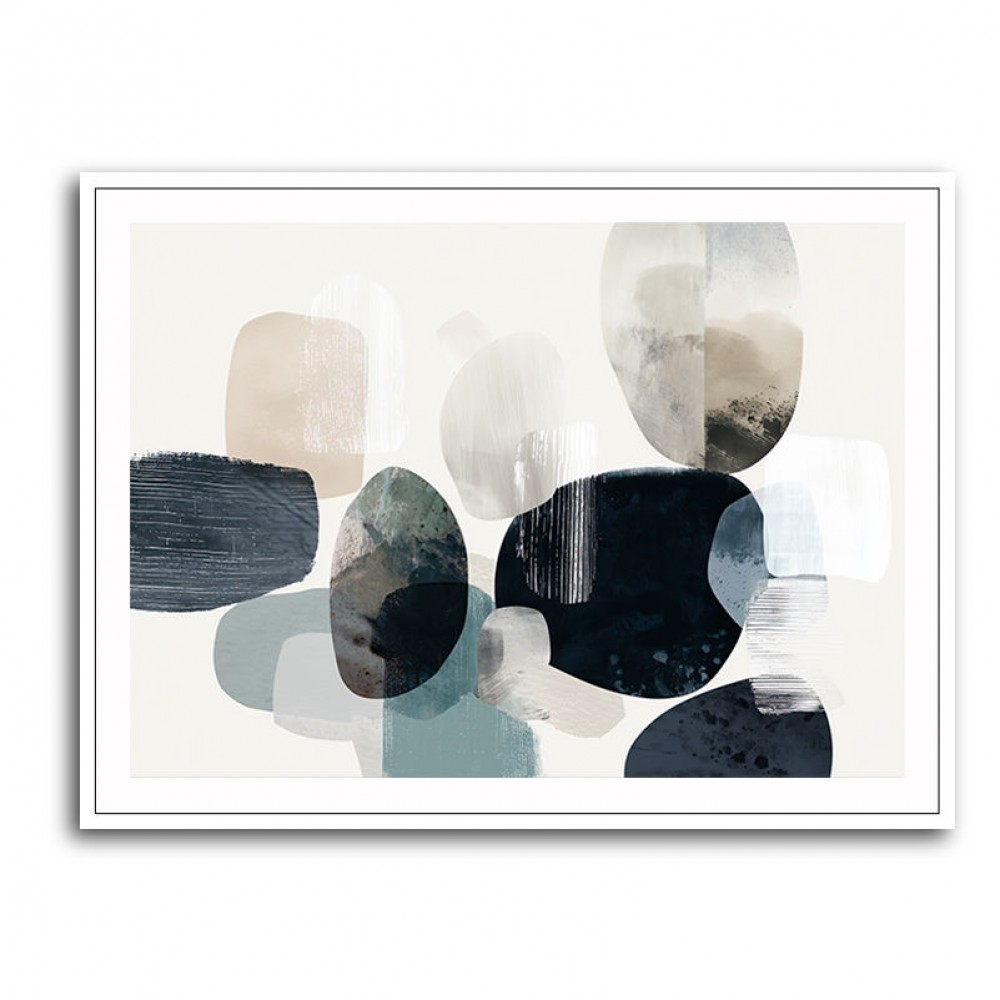 Minimalist Abstract Collage With Overlapping Organic Shapes 45