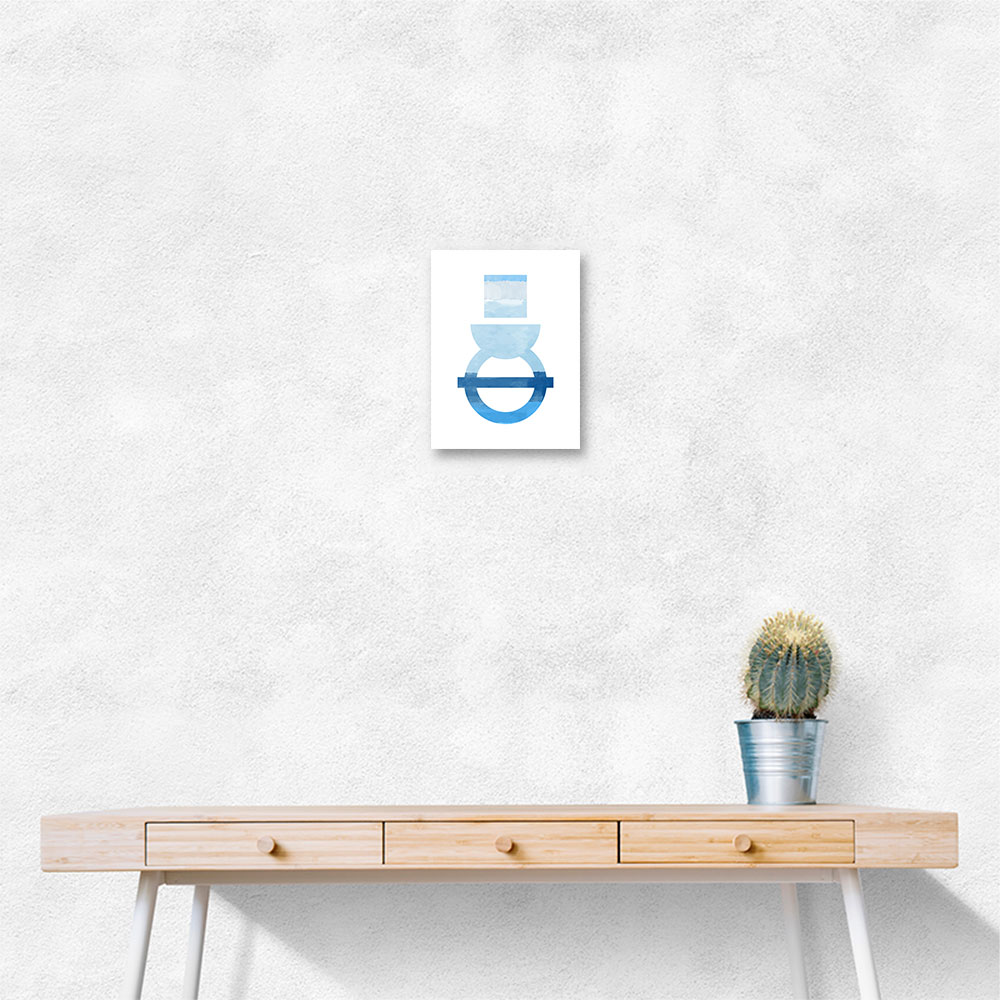 Abstract Shapes in Blue 3 Wall Art Abstract Shapes in Blue 3 Wall Art