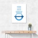 Abstract Shapes in Blue 3 Wall Art Abstract Shapes in Blue 3 Wall Art