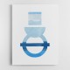 Abstract Shapes in Blue 3 Wall Art Abstract Shapes in Blue 3 Wall Art