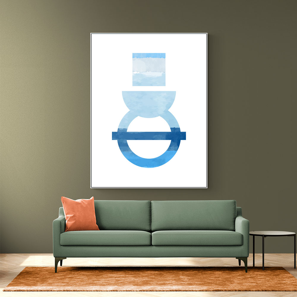 Abstract Shapes in Blue 3 Wall Art Abstract Shapes in Blue 3 Wall Art