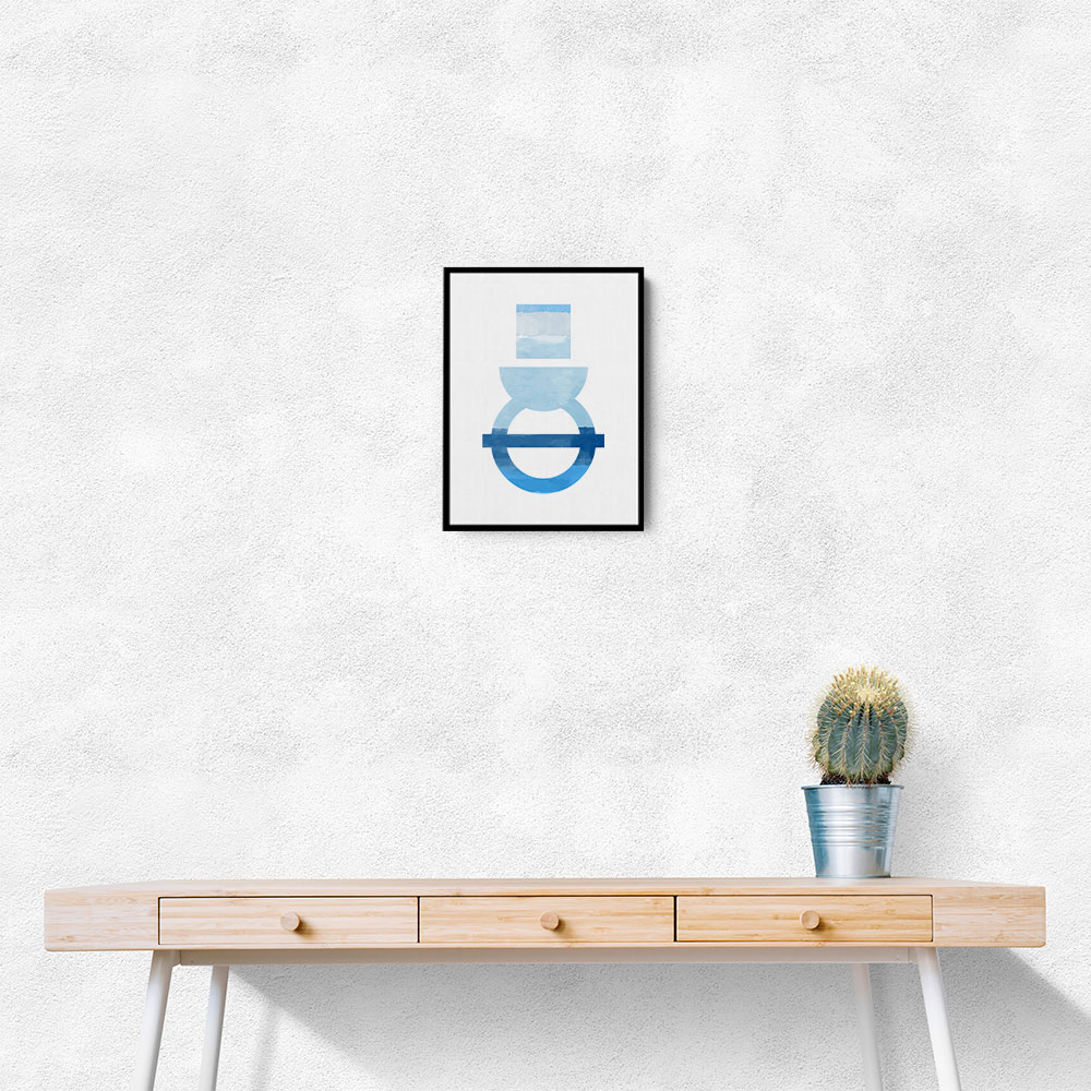 Abstract Shapes in Blue 3 Wall Art Abstract Shapes in Blue 3 Wall Art