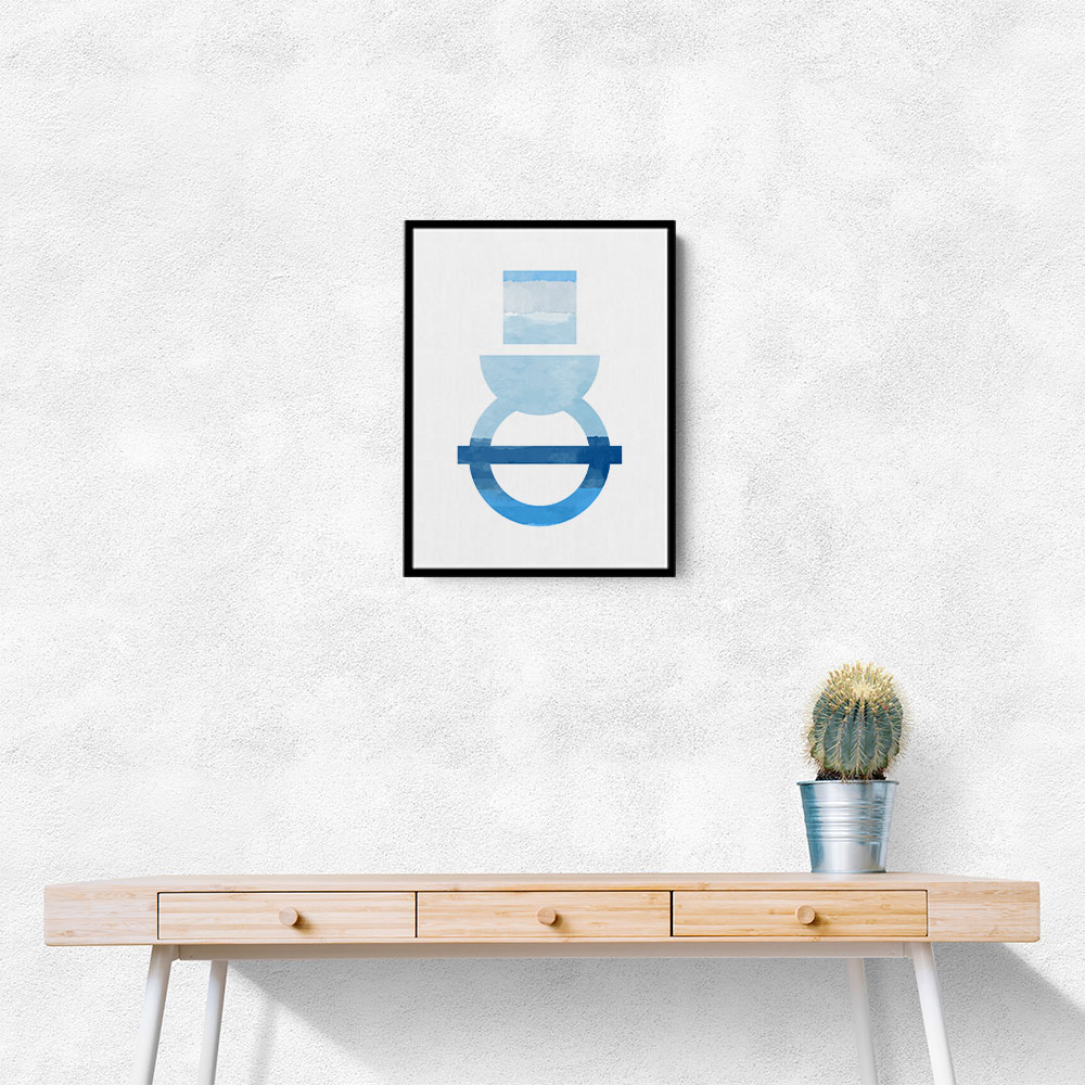 Abstract Shapes in Blue 3 Wall Art Abstract Shapes in Blue 3 Wall Art