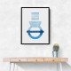 Abstract Shapes in Blue 3 Wall Art Abstract Shapes in Blue 3 Wall Art
