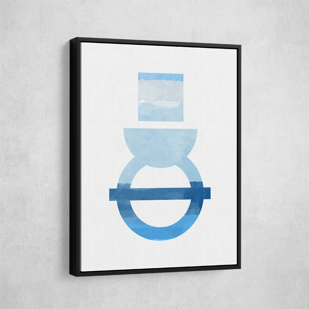 Abstract Shapes in Blue 3 Wall Art Abstract Shapes in Blue 3 Wall Art