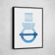 Abstract Shapes in Blue 3 Wall Art Abstract Shapes in Blue 3 Wall Art