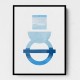 Abstract Shapes in Blue 3 Wall Art Abstract Shapes in Blue 3 Wall Art