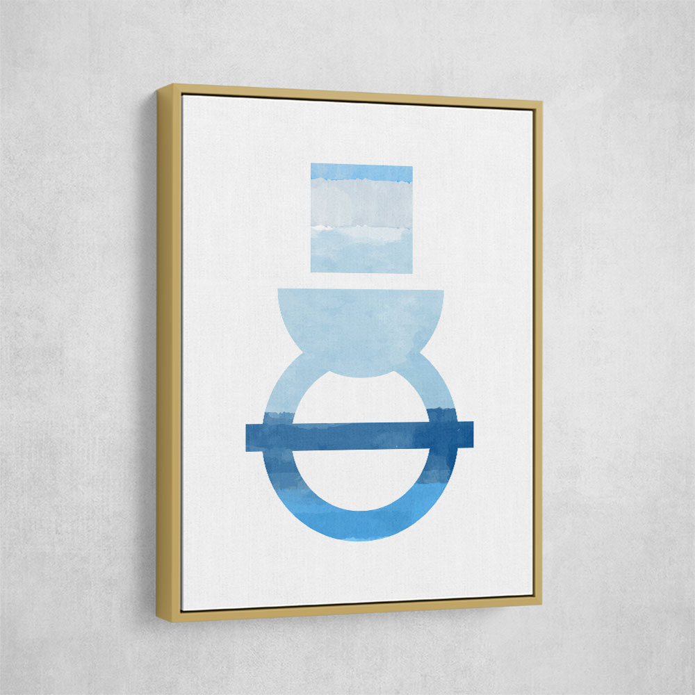 Abstract Shapes in Blue 3 Wall Art Abstract Shapes in Blue 3 Wall Art