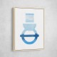 Abstract Shapes in Blue 3 Wall Art Abstract Shapes in Blue 3 Wall Art